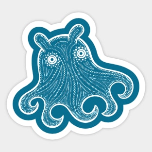 Dumbo Octopus drawing - marine animal lovers design Sticker